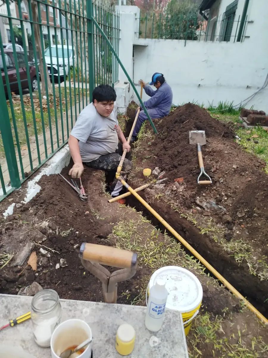 Instalación de gas en zanja