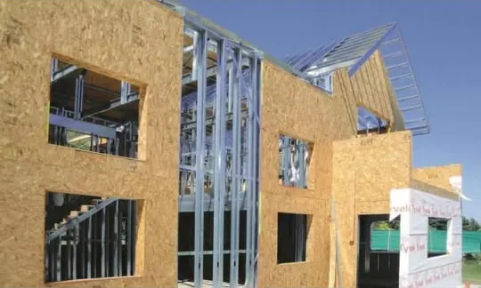Obra en steel frame con placas OSB